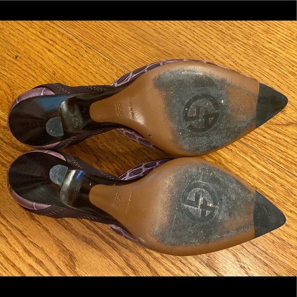 Giorgio Armani Croc Heels, Purple - Picture 5 of 5